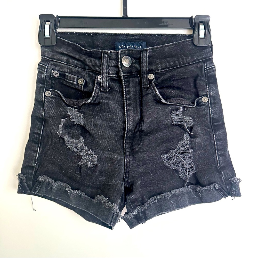 Aeropostale mom black jean shorts Size 000